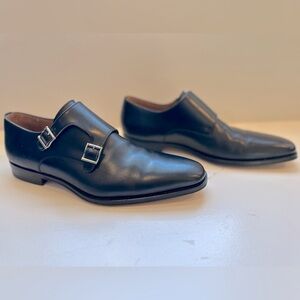 Magnanni Miro Double Monk Strap Buckle Loafers 13274 10.5M Black